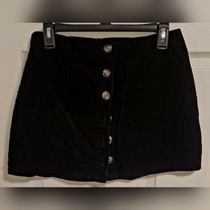Wishful Park Black Corduroy Mini Skirt